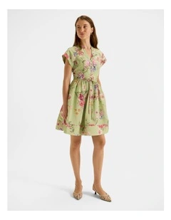 Jardin Mini Dress in Green