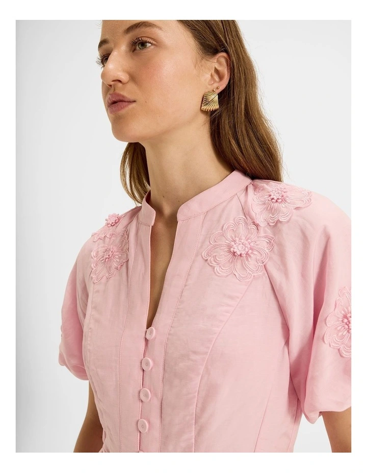 Lulu Petal Dress in Candy Floss Pink image 3