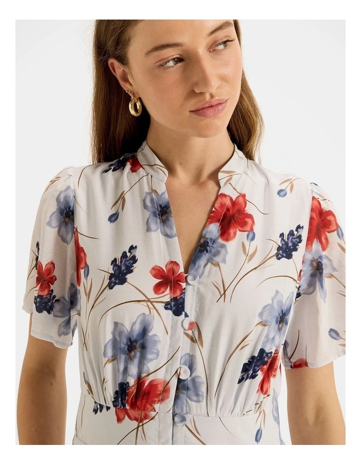 Rosa Shirtdress in Soft Blue image 3