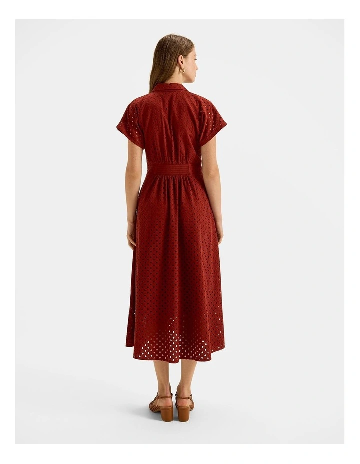 Romy Shirtdress in Rust image 2