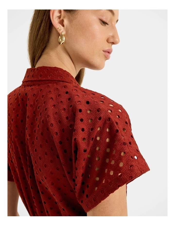 Romy Shirtdress in Rust image 3