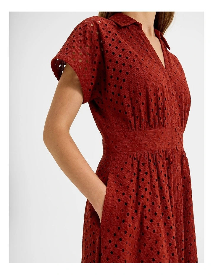 Romy Shirtdress in Rust image 5