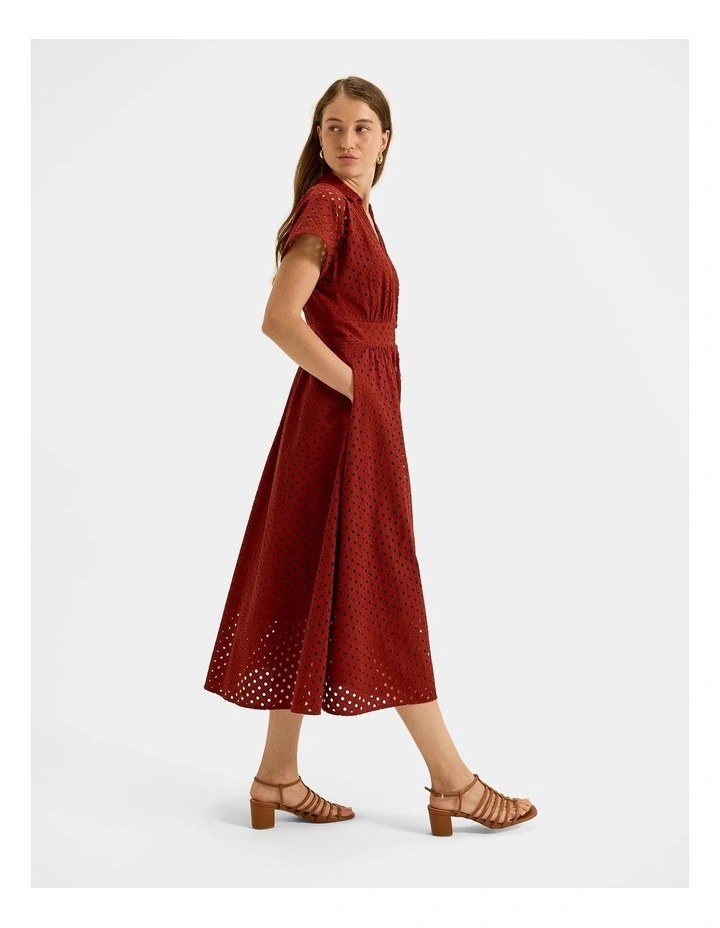 Romy Shirtdress in Rust image 6