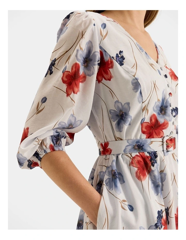 Rosa Mini Dress in Soft Blue image 3