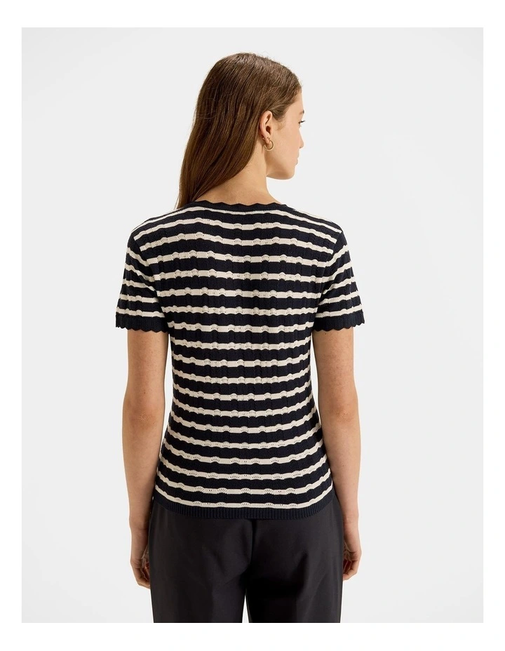 Charli Cardigan in Ink Stripe image 2