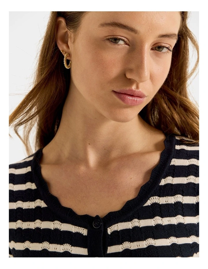Charli Cardigan in Ink Stripe image 3