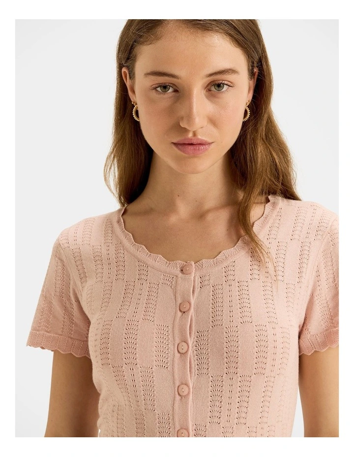 Ella Cardigan in Soft Pink image 3