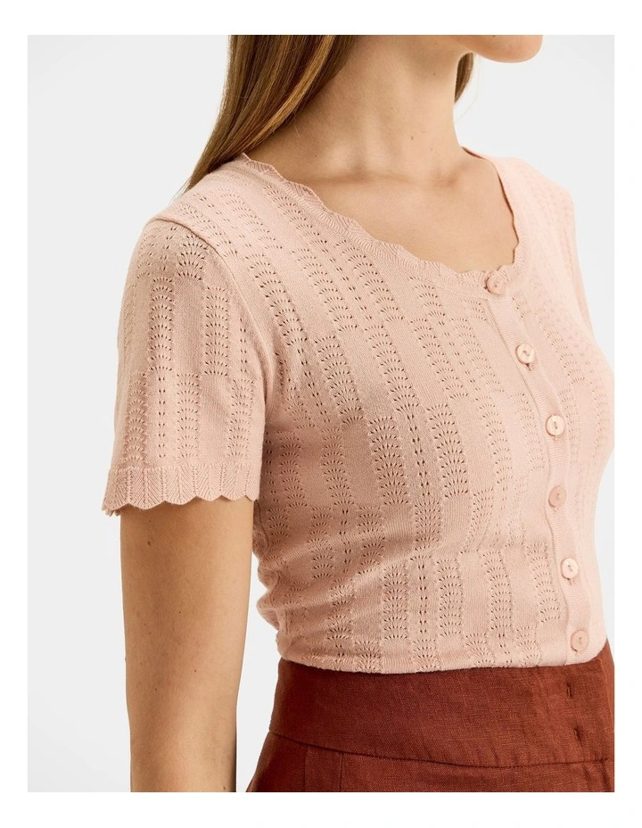 Ella Cardigan in Soft Pink image 4