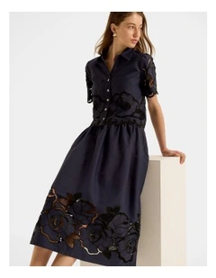 Orchid Lace Skirt in Ink