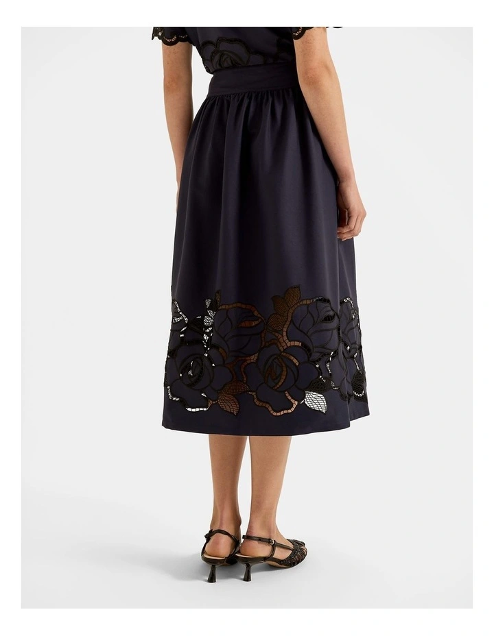 Orchid Lace Skirt in Ink image 2