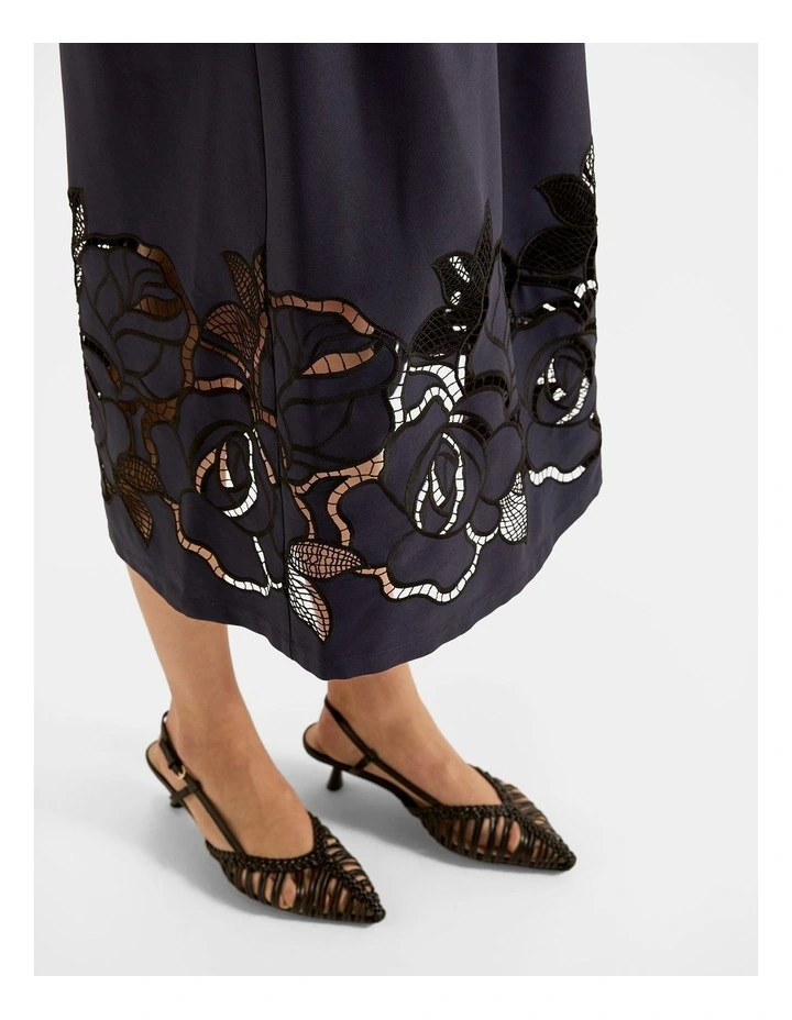 Orchid Lace Skirt in Ink image 4