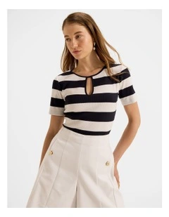 Leona Top in Ink Stripe