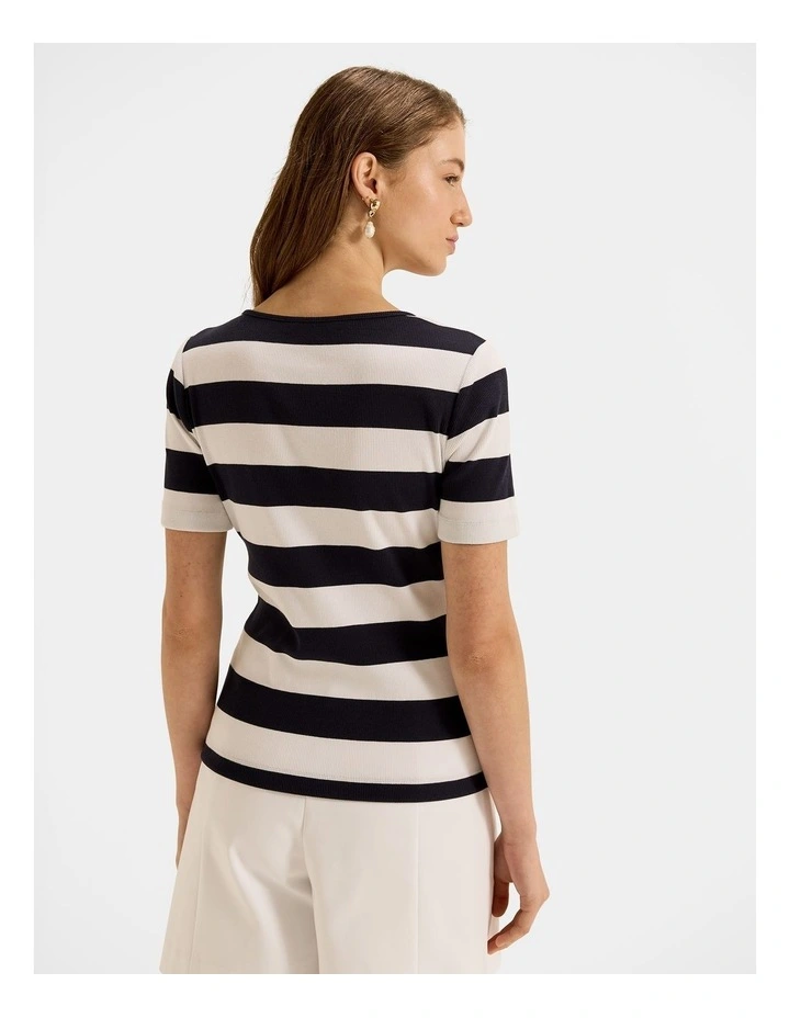 Leona Top in Ink Stripe image 2