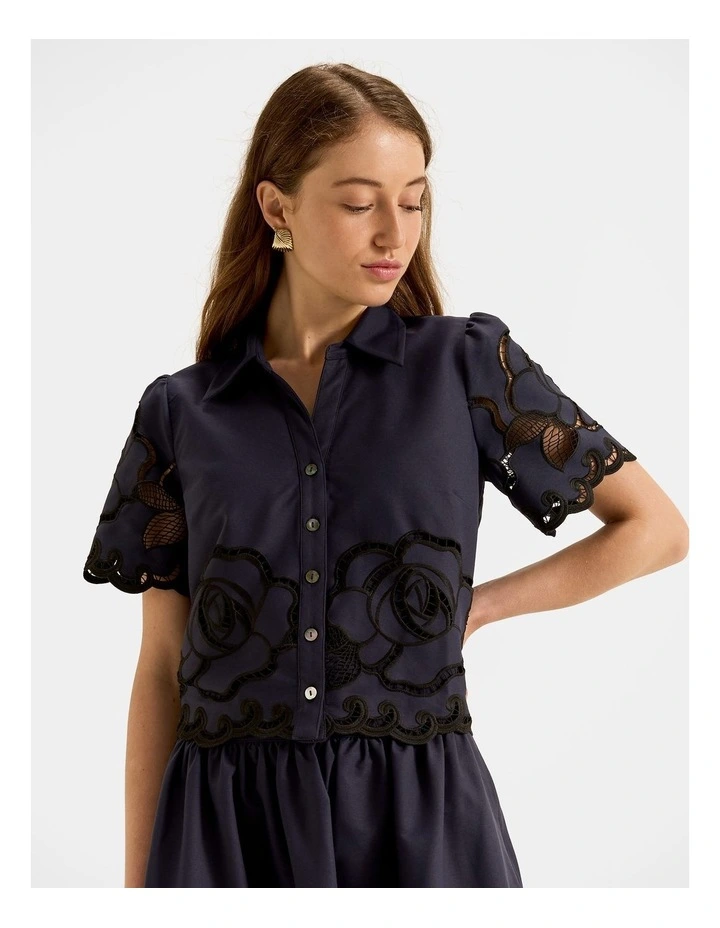 Orchid Lace Top in Ink image 1
