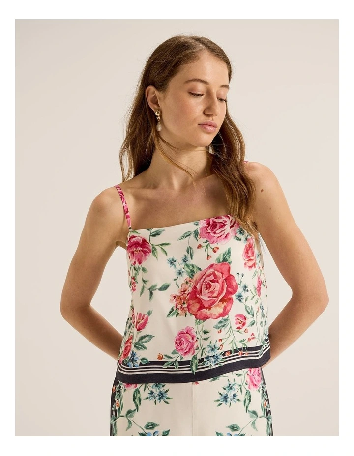 Artisan Scarf Top in Ivory image 1