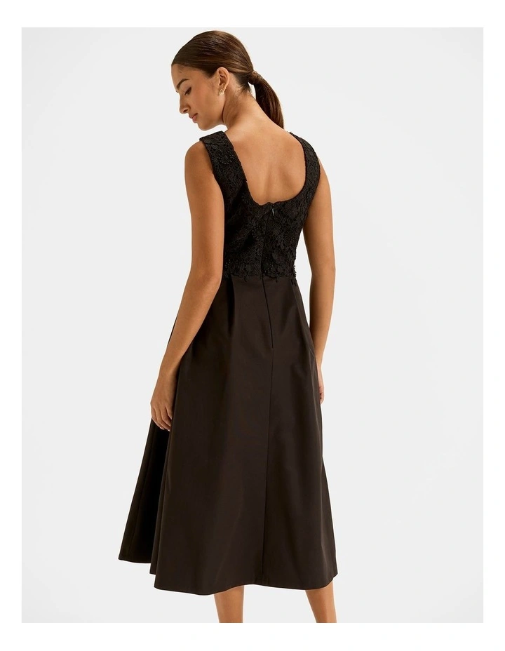 Bloom Midi Dress in Black image 2