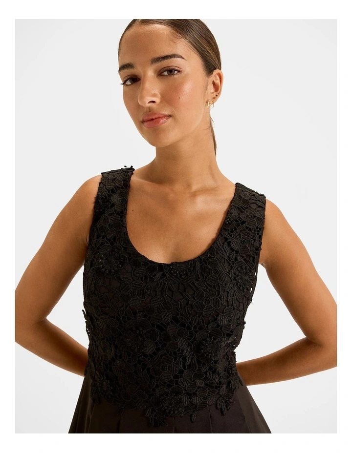 Bloom Midi Dress in Black image 4