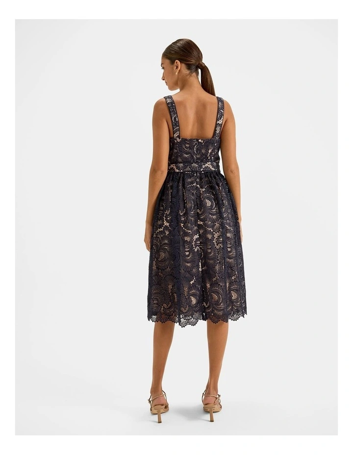 Illusion Lace Dress in Ink image 2