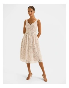 Illusion Lace Dress in Ivory