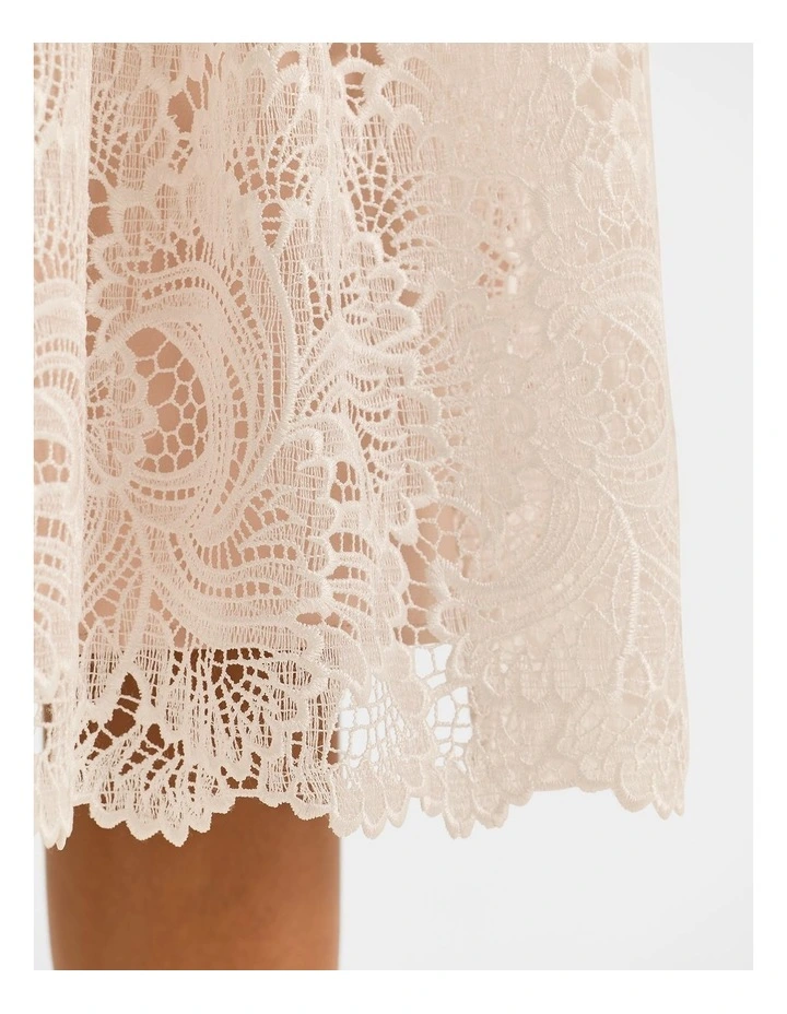 Illusion Lace Dress in Ivory image 6