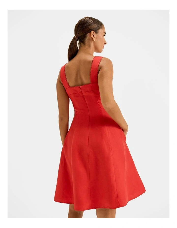 Marguerite Mini Dress in Hibiscus image 2