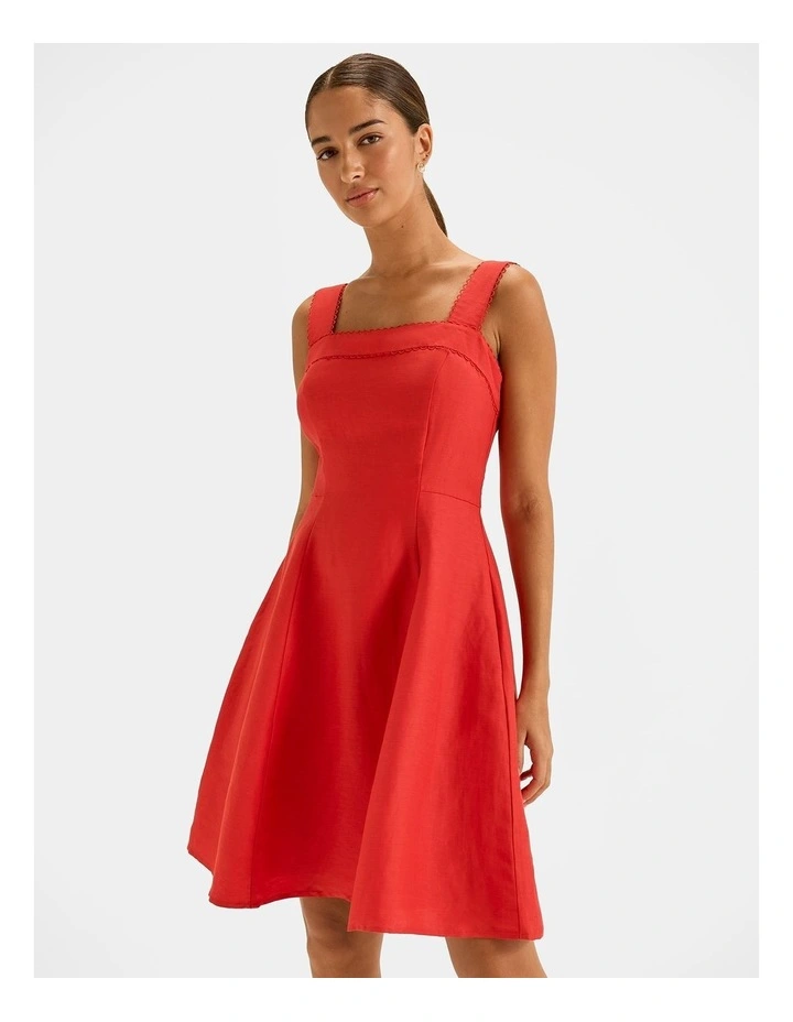 Marguerite Mini Dress in Hibiscus image 3