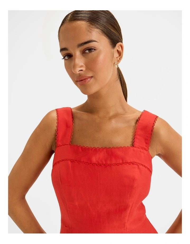 Marguerite Mini Dress in Hibiscus image 4