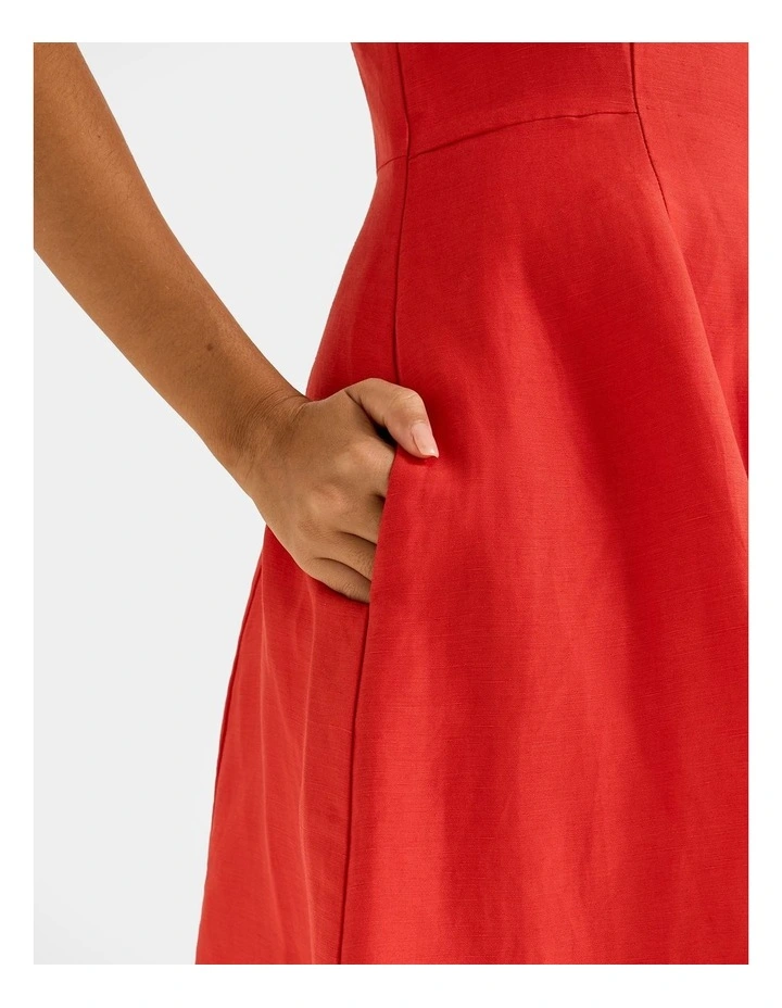 Marguerite Mini Dress in Hibiscus image 6