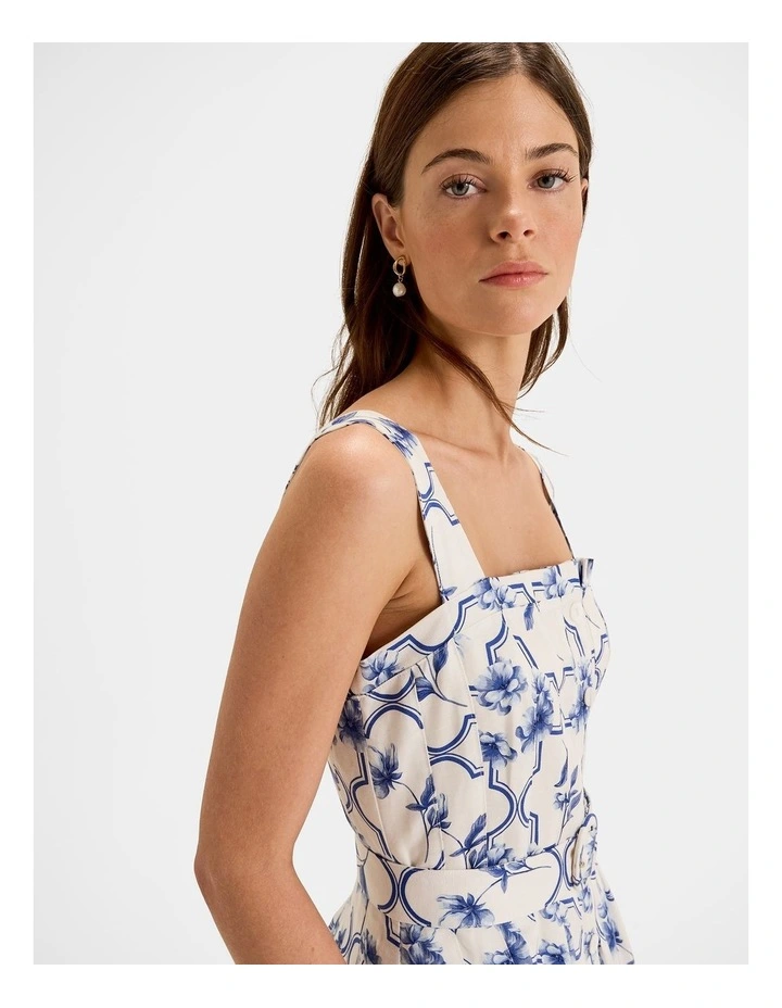 Mosaic Midi Sun Dress in Ivory image 3