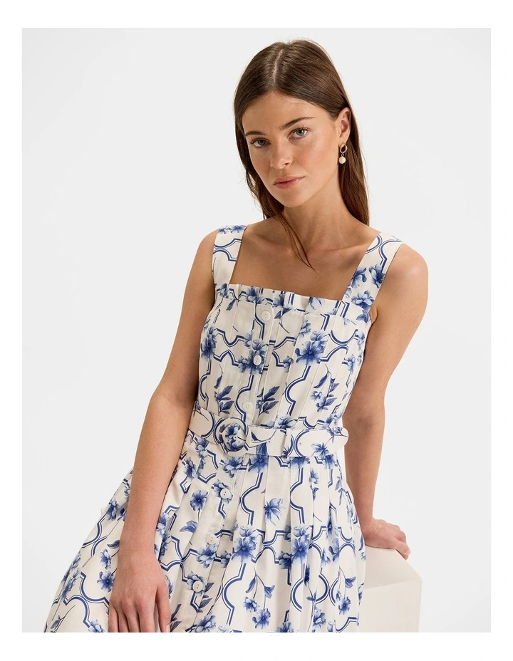 Mosaic Midi Sun Dress in Ivory image 5