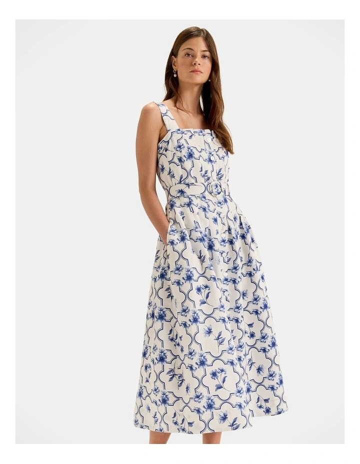 Mosaic Midi Sun Dress in Ivory image 6