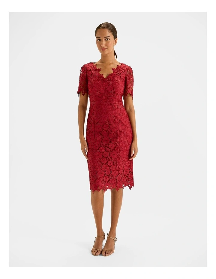Admire Lace Dress in Ruby image 1