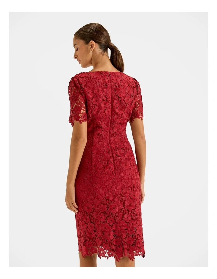 Admire Lace Dress in Ruby image 2