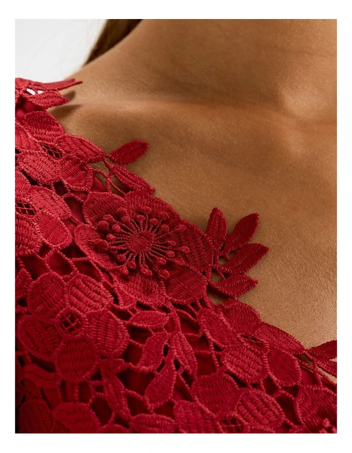 Admire Lace Dress in Ruby image 5