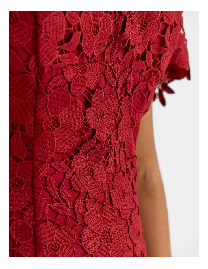 Admire Lace Dress in Ruby image 6