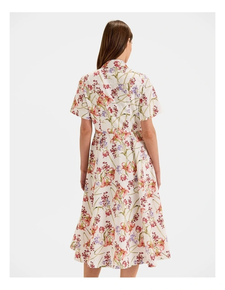 Tropics Shirt Dress in Ivory image 2