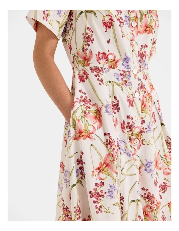 Tropics Shirt Dress in Ivory image 6