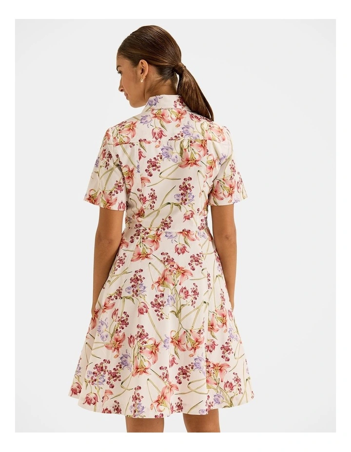 Tropics Mini Shirt Dress in Ivory image 2