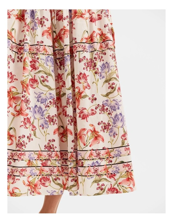 Tropics Midi Scarf Dress in Ivory image 6