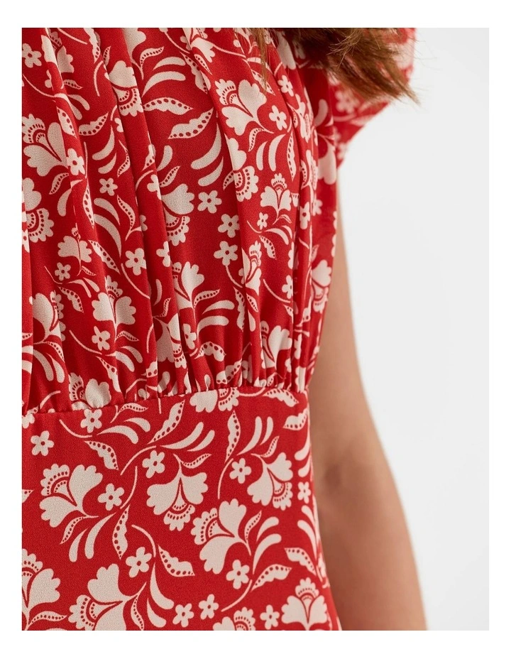 St Lucia Midi Dress in Hibiscus image 5