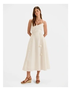 Aelia Linen Sun Dress in Ivory