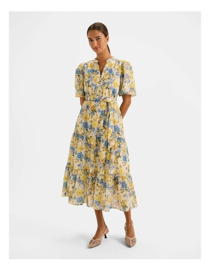 Elba Midi Dress in Ivory image 1