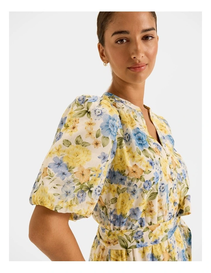 Elba Midi Dress in Ivory image 3