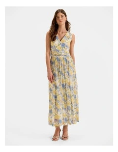 Elba Mesh Maxi Dress in Ivory