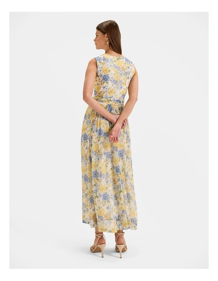 Elba Mesh Maxi Dress in Ivory image 2