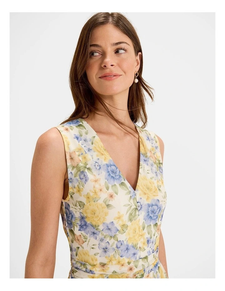 Elba Mesh Maxi Dress in Ivory image 4