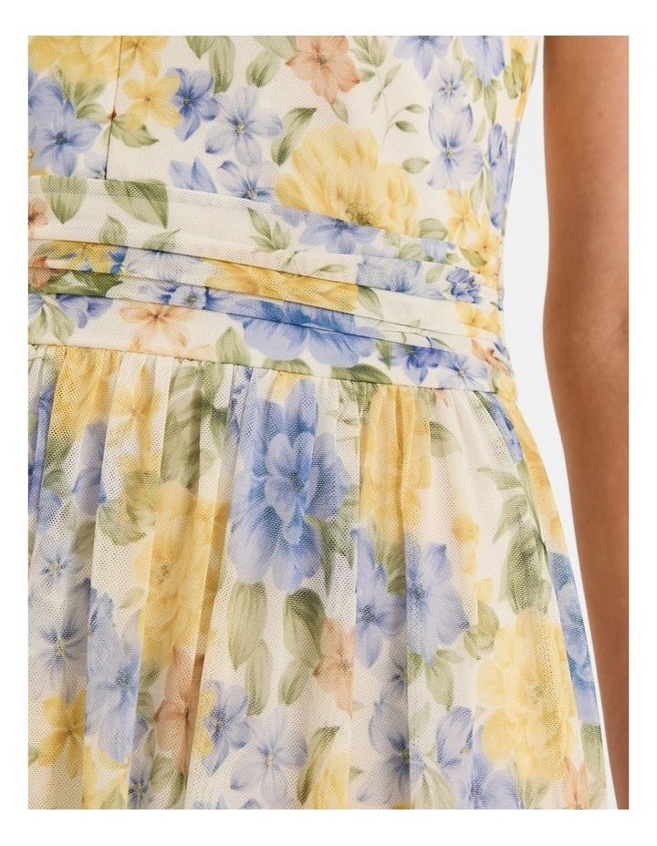 Elba Mesh Maxi Dress in Ivory image 5