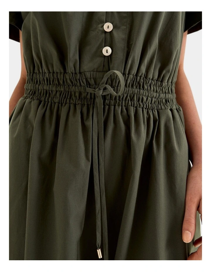 Chiara Midi Dress in Kelp Green image 3