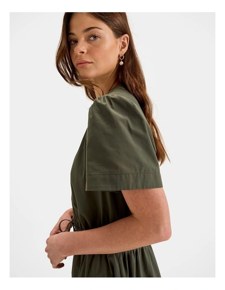 Chiara Midi Dress in Kelp Green image 4