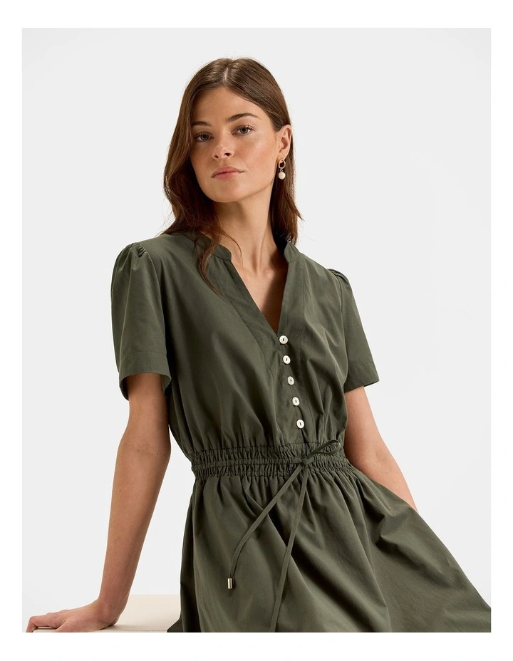 Chiara Midi Dress in Kelp Green image 5